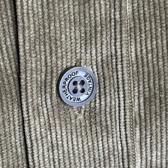 Weatherproof Vintage Corduroy Button Up Shirt Large Green Soft Microfiber Pocket - Picture 3 of 9